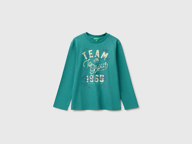 T-shirt con stampa 100% cotone bio