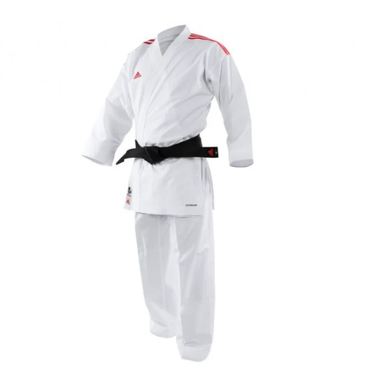 Karategi Adidas Adlight Primegreen con strisce rosse