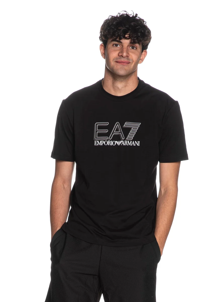 T Shirt Ea7 Train Visibility Trid Ptd Da Uomo Nera