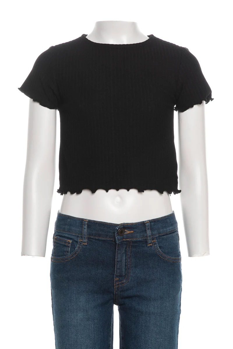 T Shirt Top Kids Only Nella Yunior Da Bambina Nera