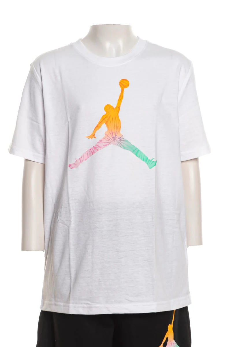 T Shirt Jordan World Tour Tie Dye Da Bambino Bianca