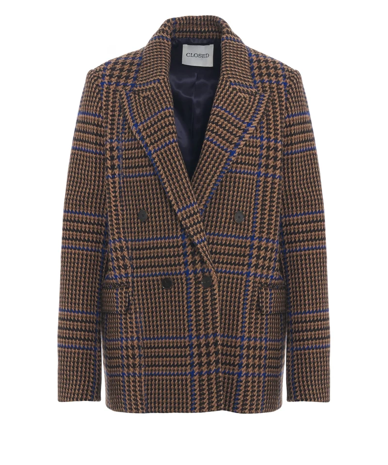 Blazer con motivo a quadri