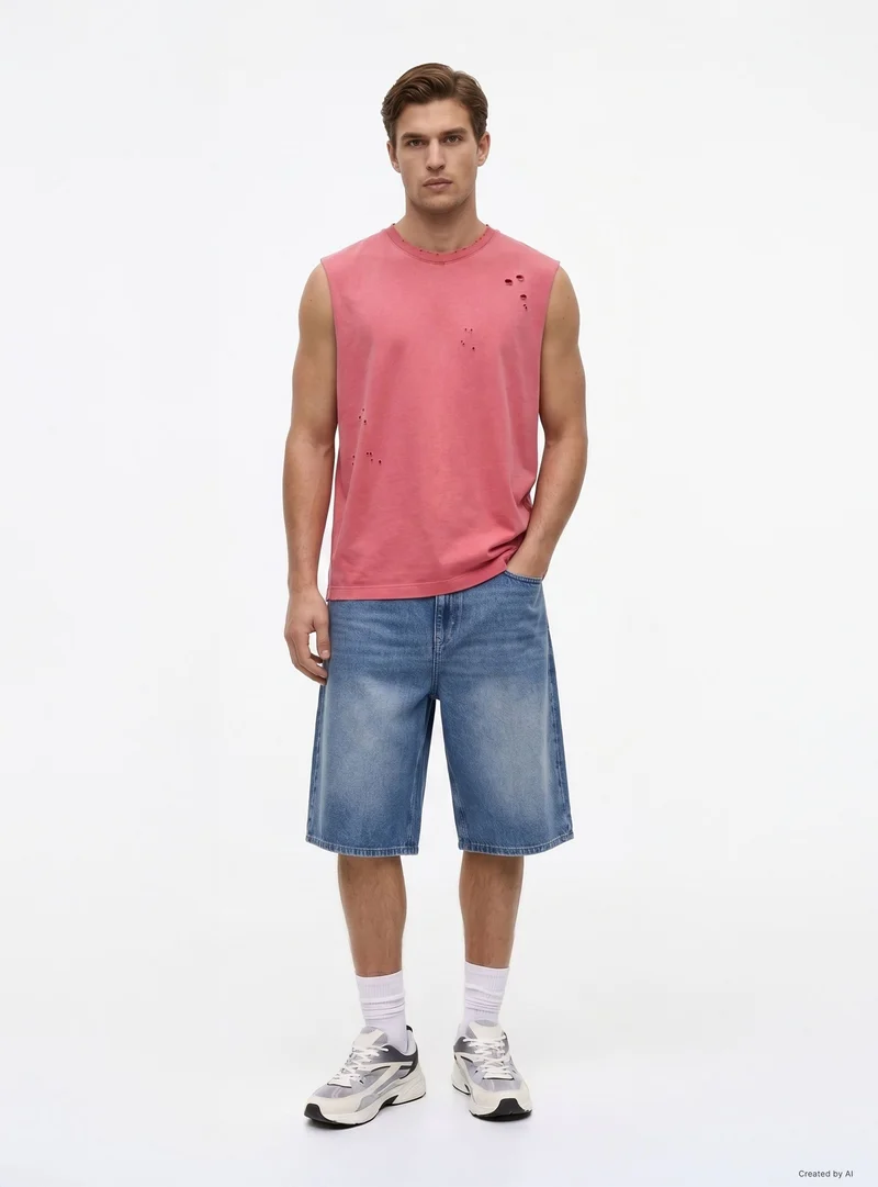 Pantaloncini super baggy a cinque tasche