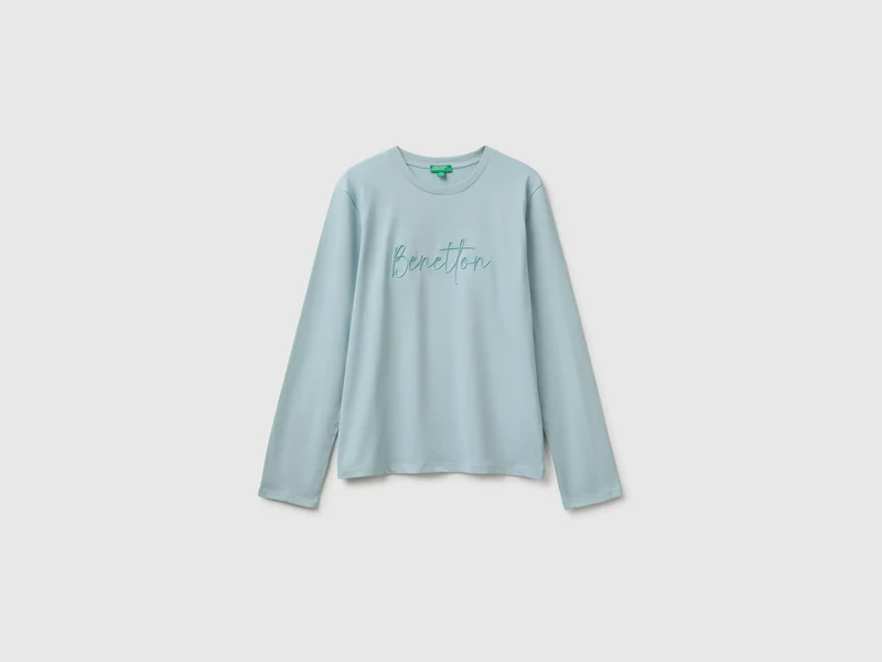 T-shirt a manica lunga con ricamo