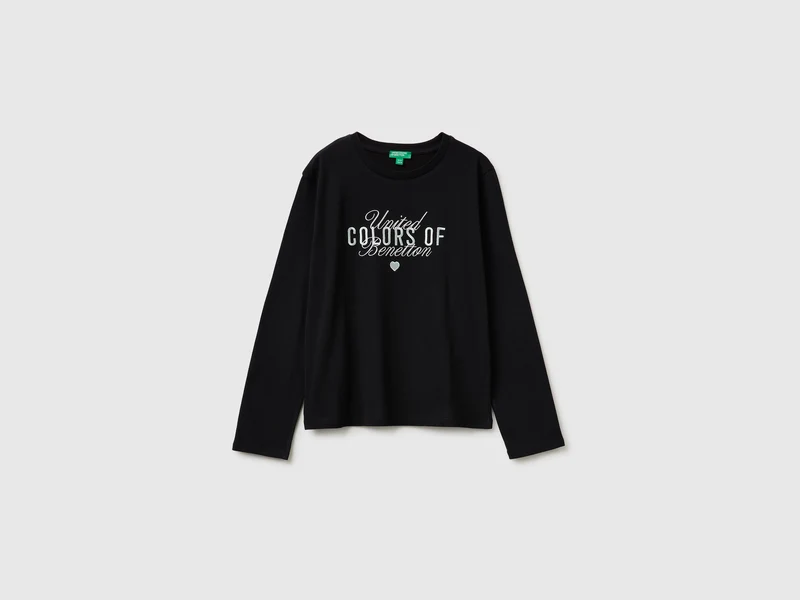 T-shirt a manica lunga con ricamo