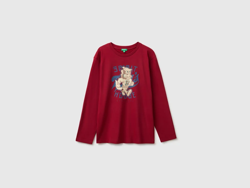 T-shirt con stampa 100% cotone bio