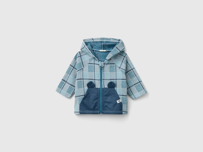 Felpa jacquard con cappuccio