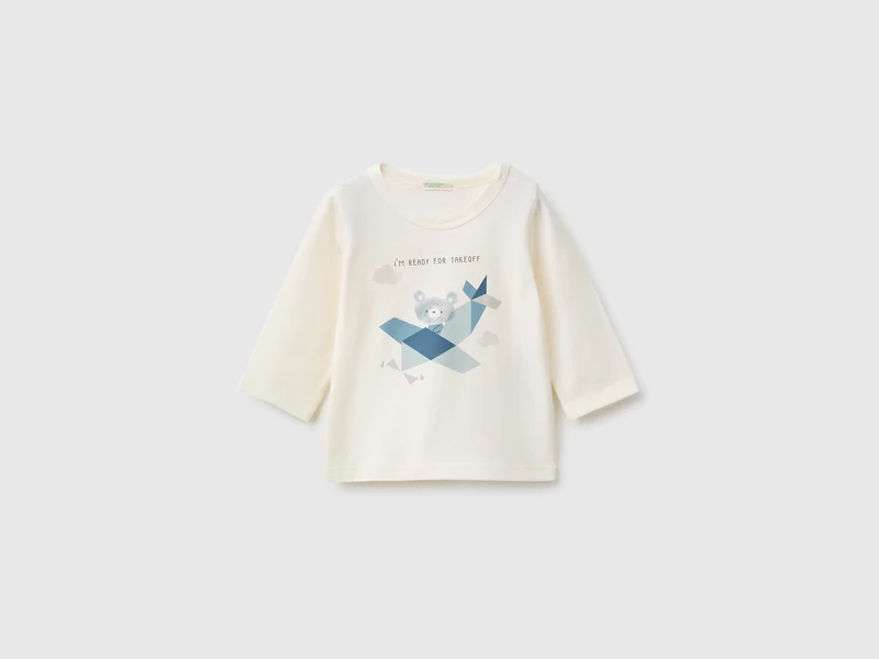 T-shirt con stampa in cotone bio
