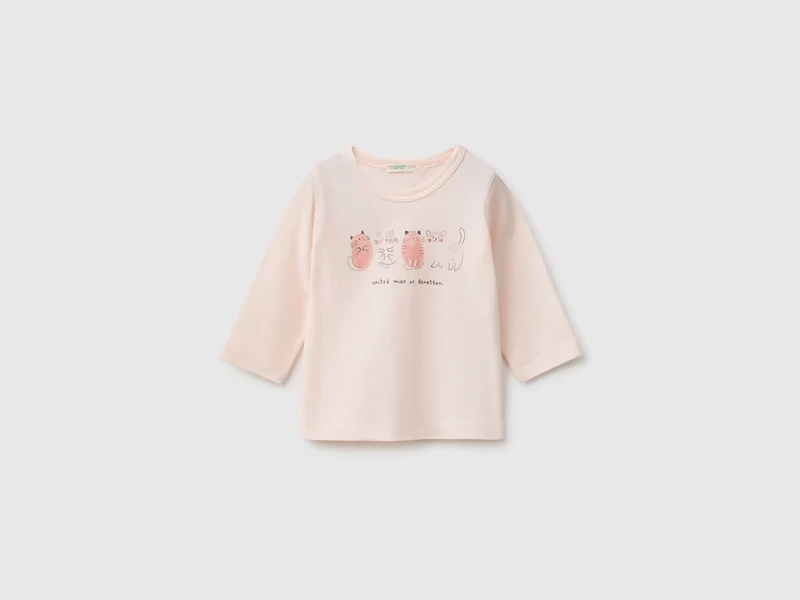 T-shirt con stampa in cotone bio