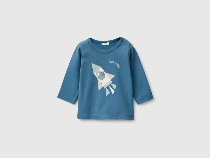 T-shirt con stampa in cotone bio