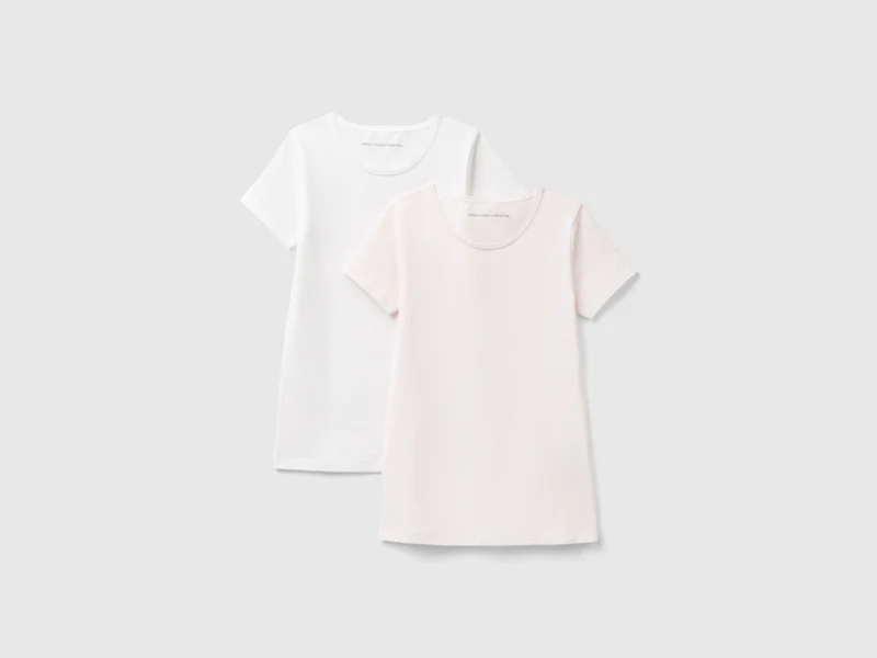 Due t-shirt in cotone stretch