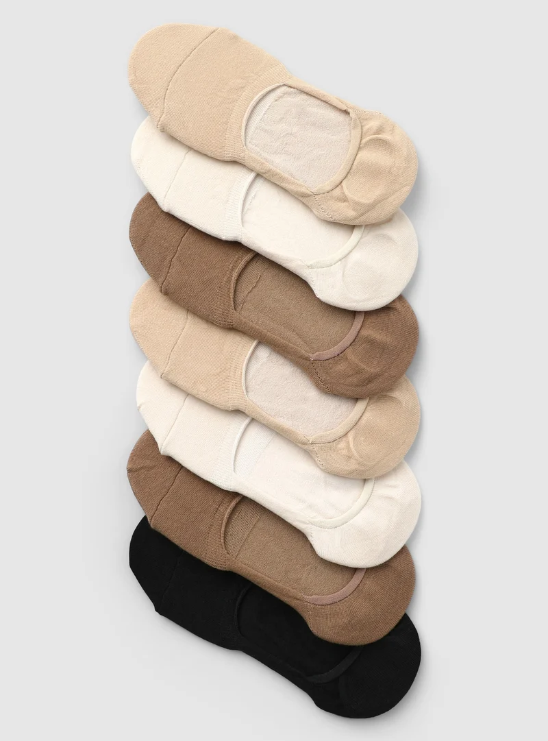 Pack 7 calzini fantasmini con grip interno