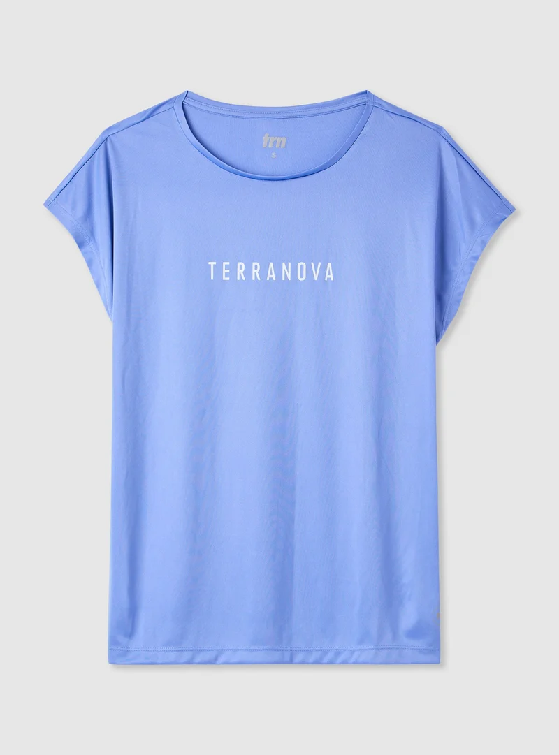 T-shirt ampia con stampa logo