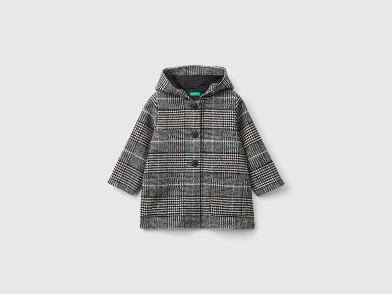 Giacca in tweed con cappuccio