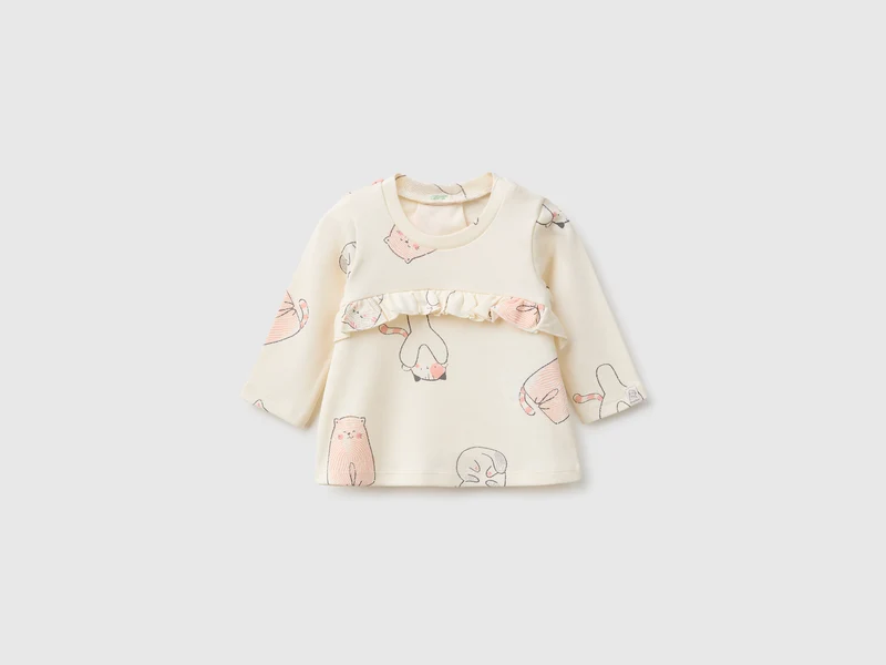 T-shirt con stampa gattini