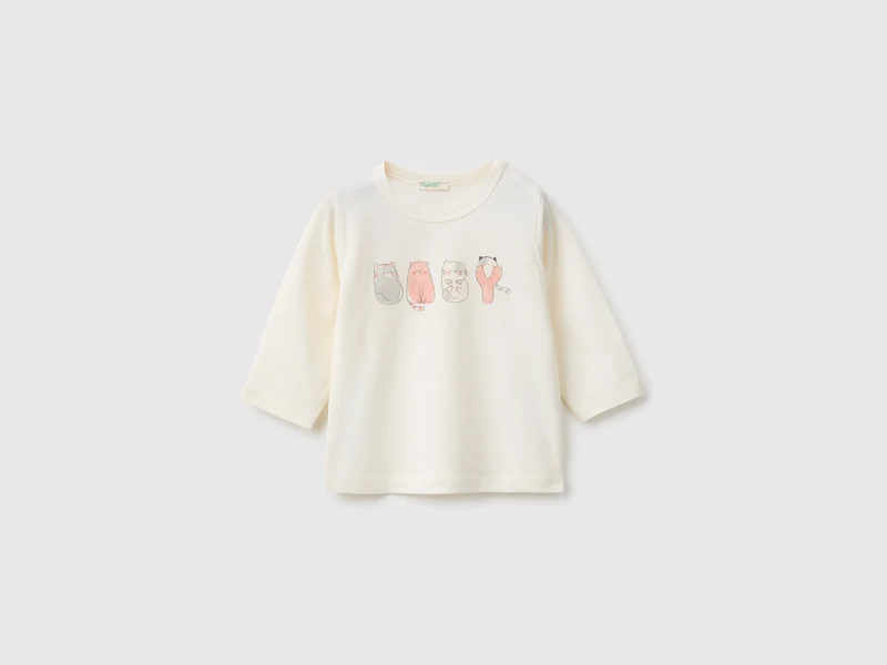 T-shirt con stampa in cotone bio
