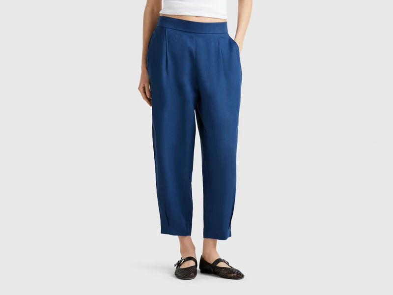Pantaloni morbidi in puro lino