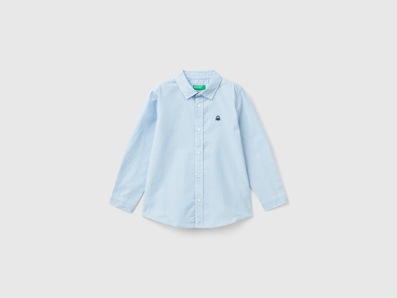 Camicia a righe in puro cotone