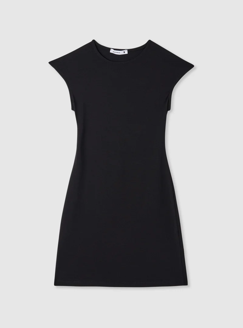 Vestito mini tinta unita con oblò