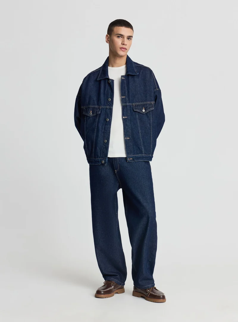 Giubbino denim oversize