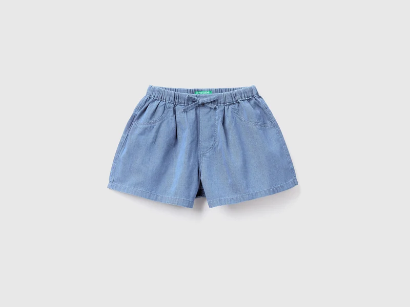 Shorts leggeri effetto jeans