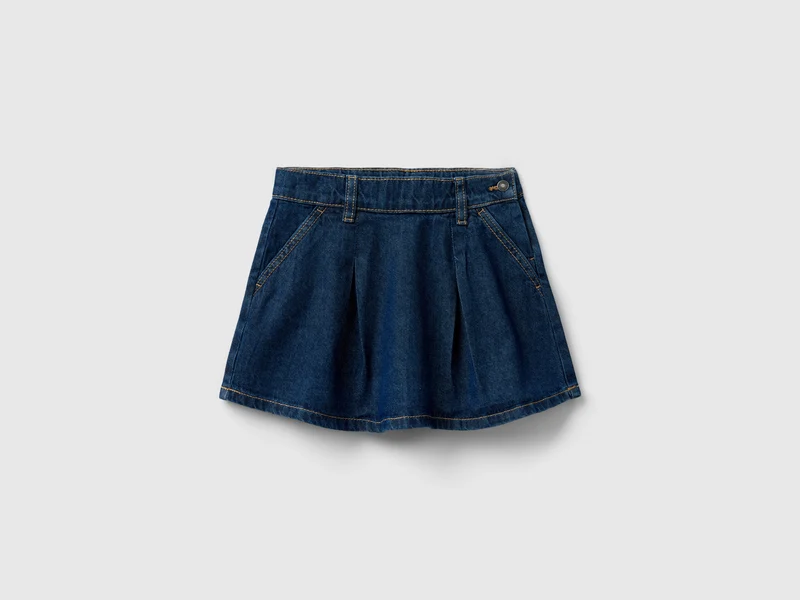 Gonna di jeans con ricami cavallo