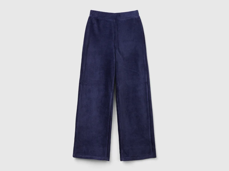 Pantaloni ampi in ciniglia