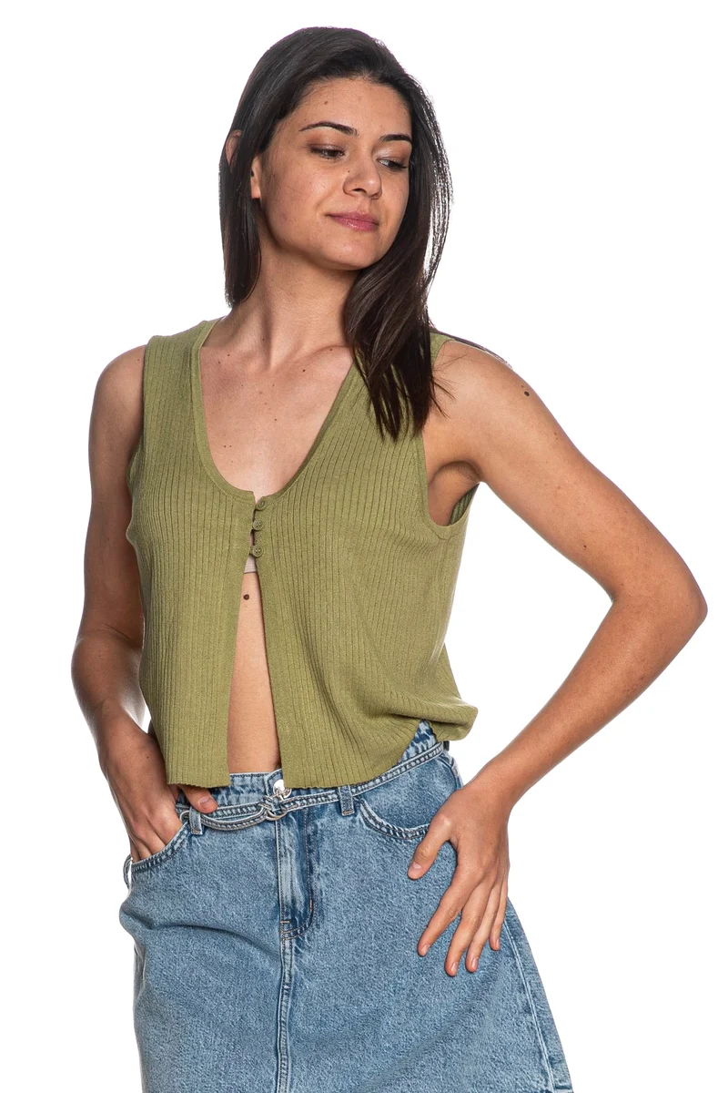 Canotta Only Alexandra Da Donna Verde Pistacchio