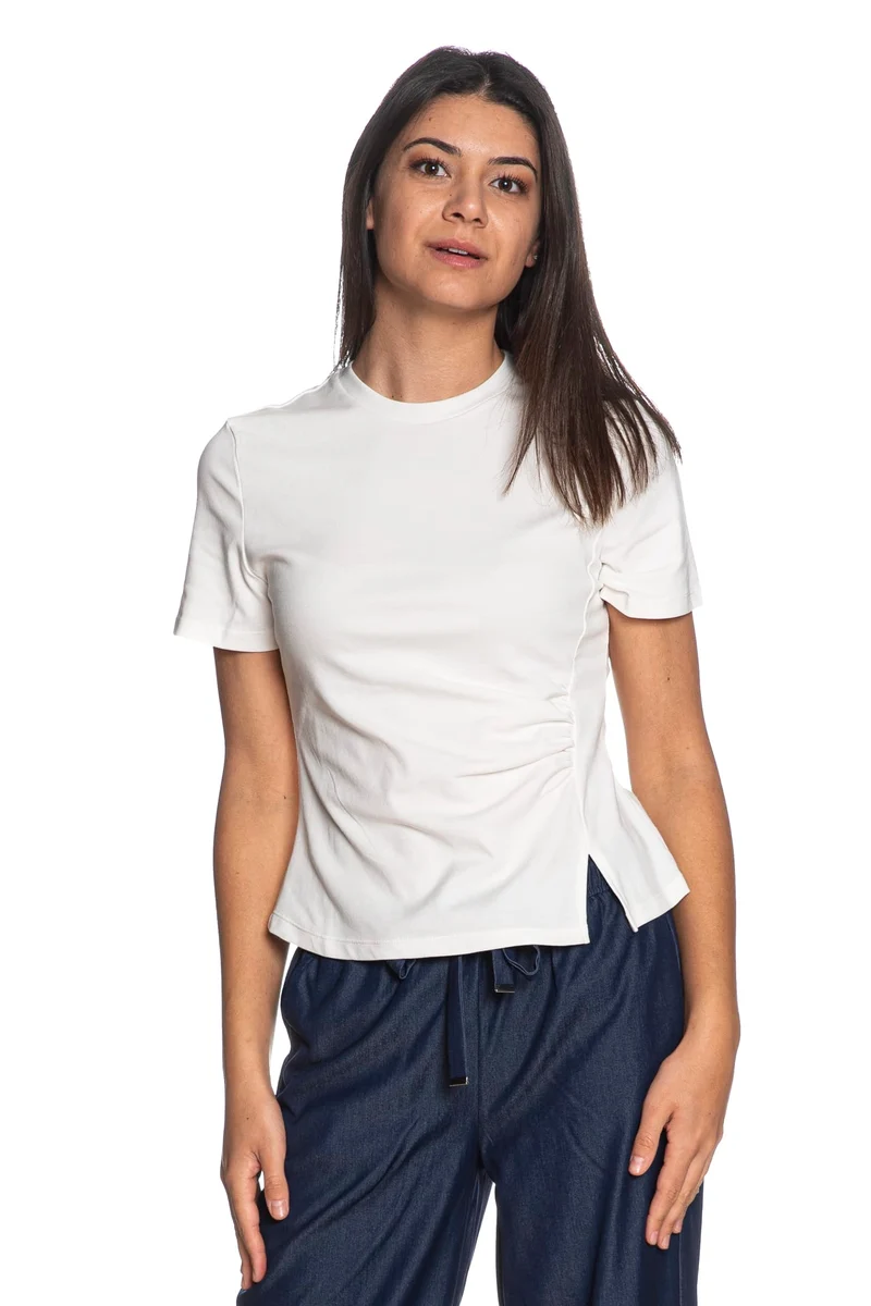 T Shirt Jdy Tessa Detail Da Donna Bianca Latte