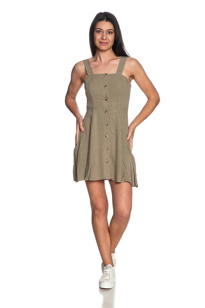 Abito Corto Only Siesta Linen Da Donna Verde Salvia