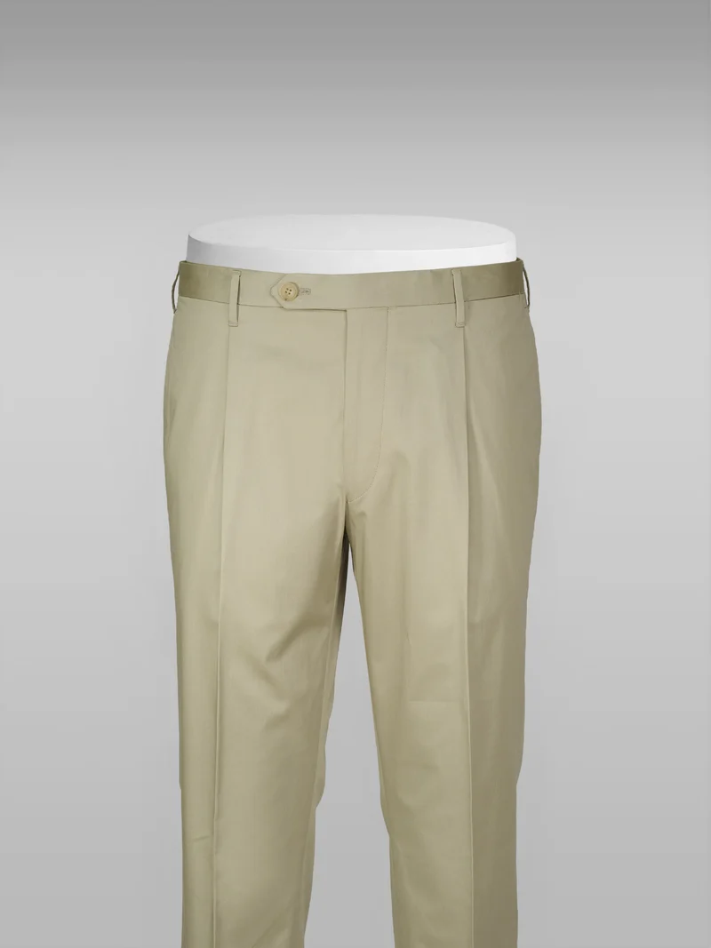 Light beige cotton elastan trousers
