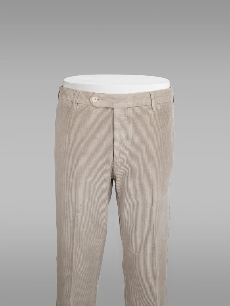 Light beige corduroy sport trousers