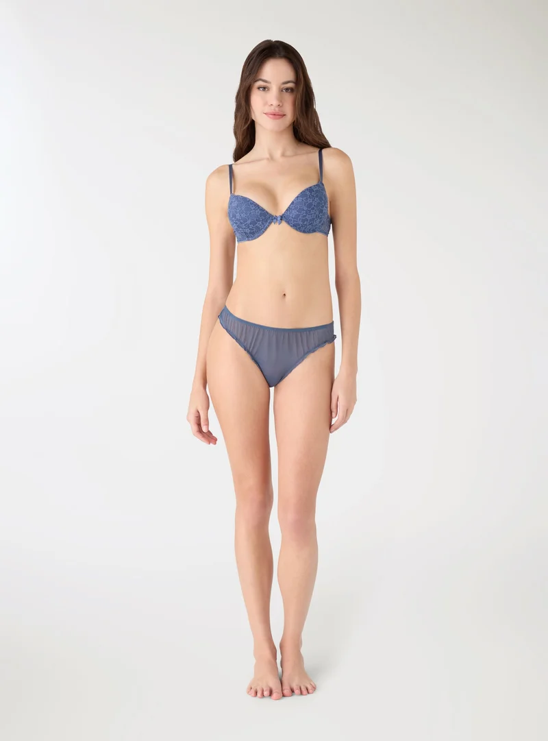 Pack 2 slip bikini brasiliana con fiocco