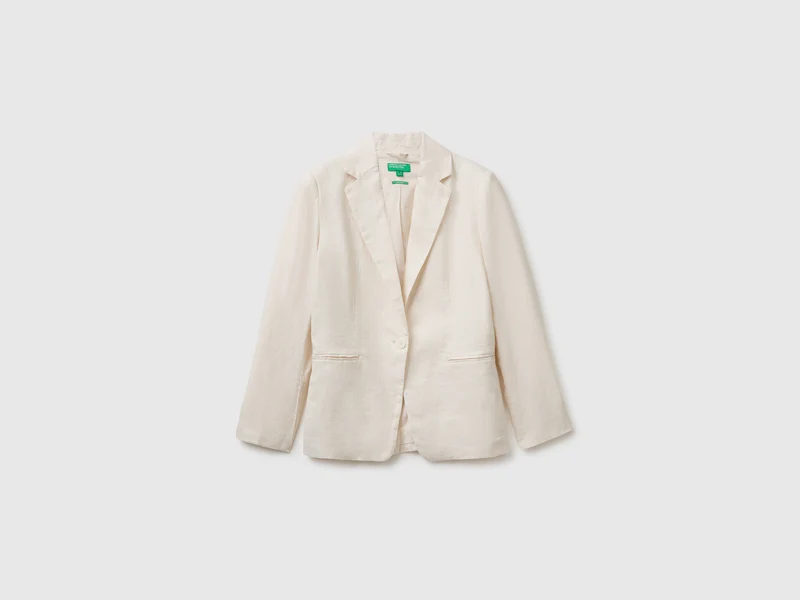 Blazer monopetto in puro lino