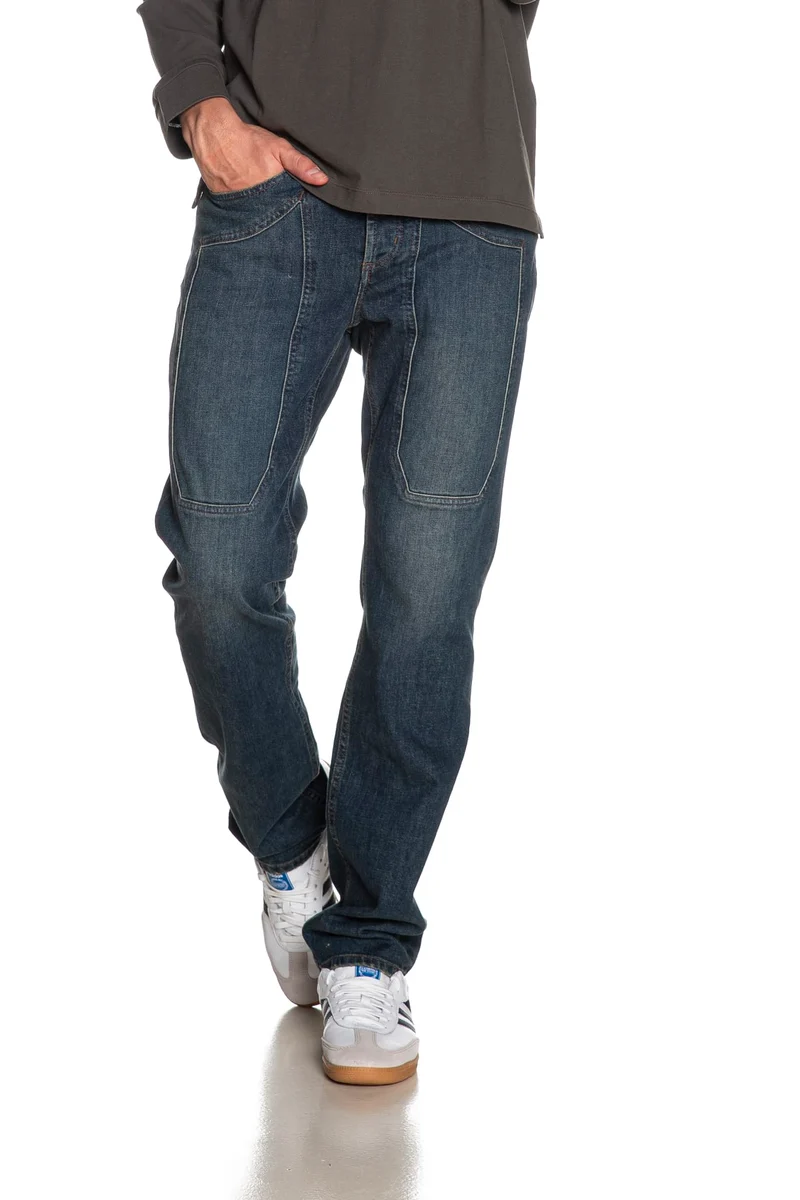 Jeans Jeckerson Justin 5 Pkts Den Da Uomo Denim Medium Blu