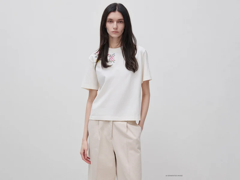 T-shirt con ricamo
