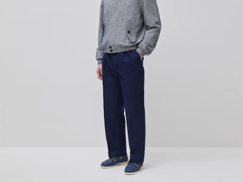 Pantaloni ampi in misto lino