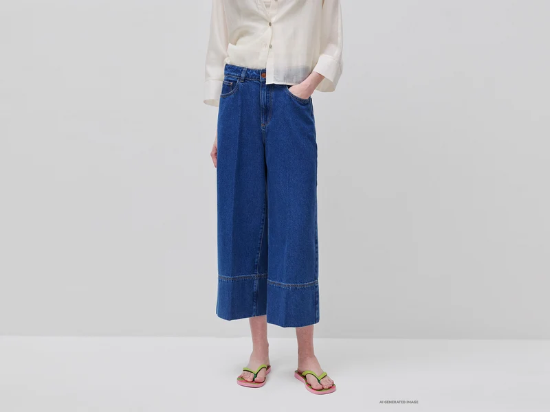 Pantaloni in denim wide fit
