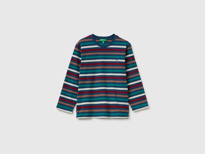 T-shirt a righe in cotone bio