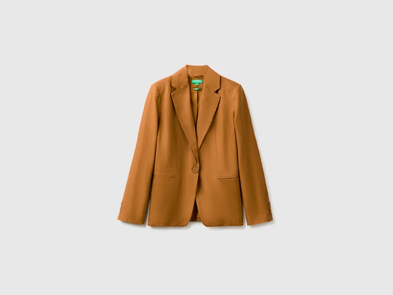 Blazer monopetto in puro lino