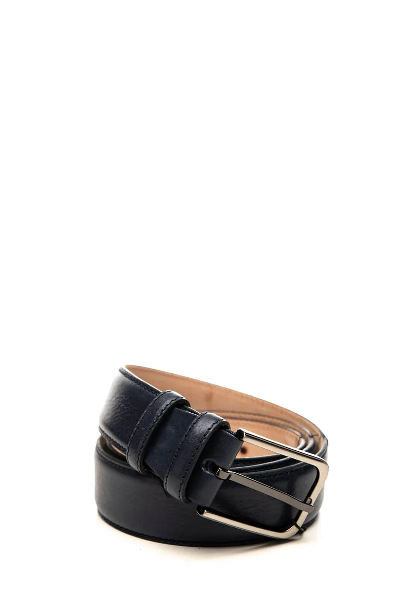 Cintura Marco Celli Volanato Lth 35 Da Uomo Blu Navy In Pelle