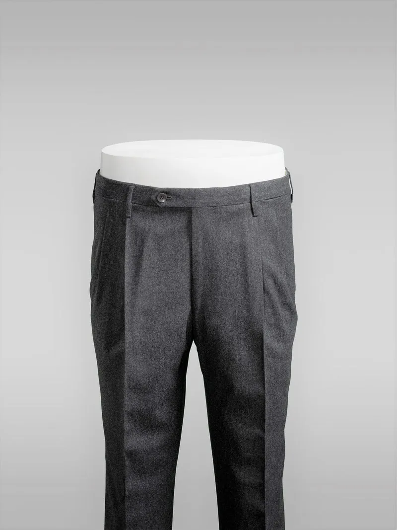 Grey flannel trousers-2pleats