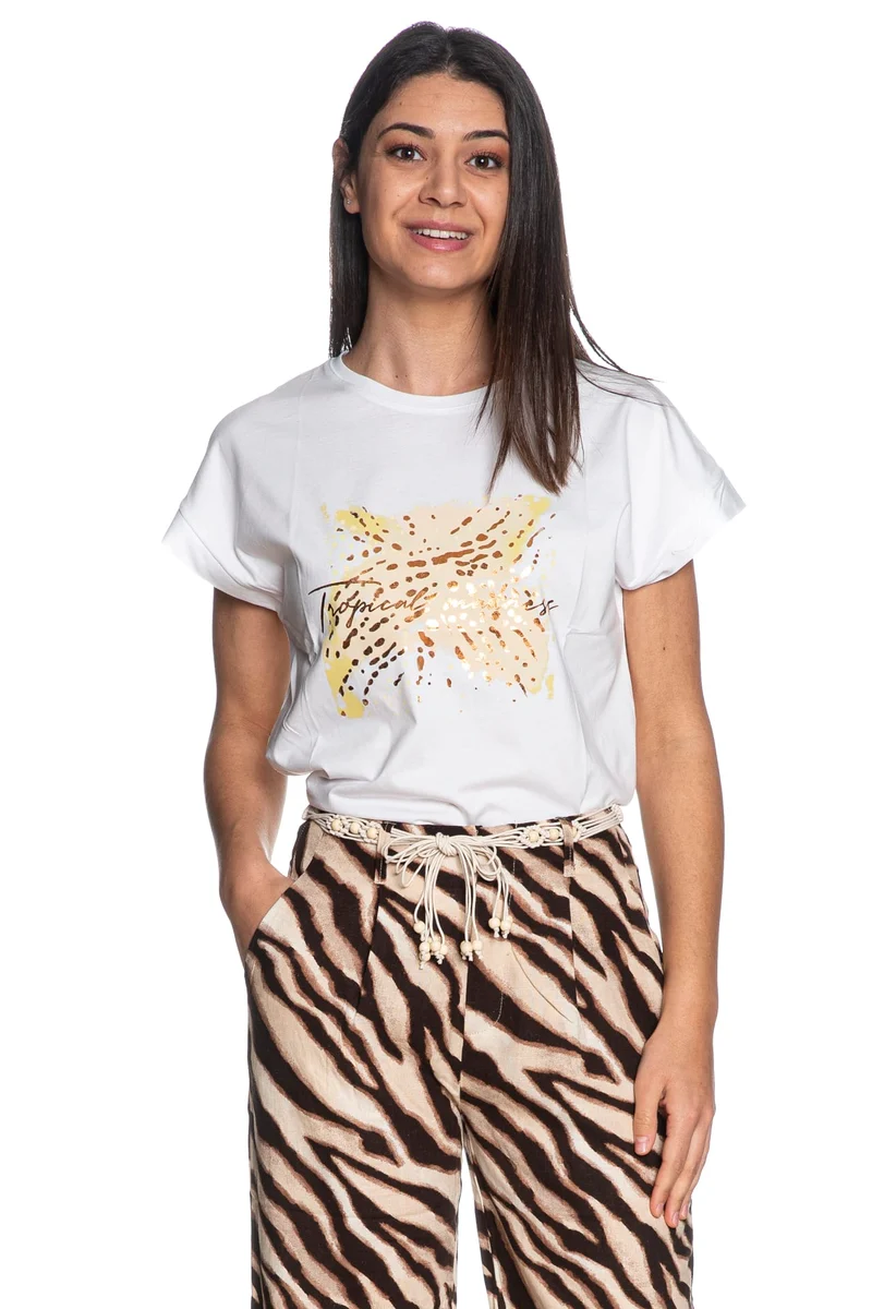 T Shirt Tiffosi Kika Ss Tee Da Donna Bianca
