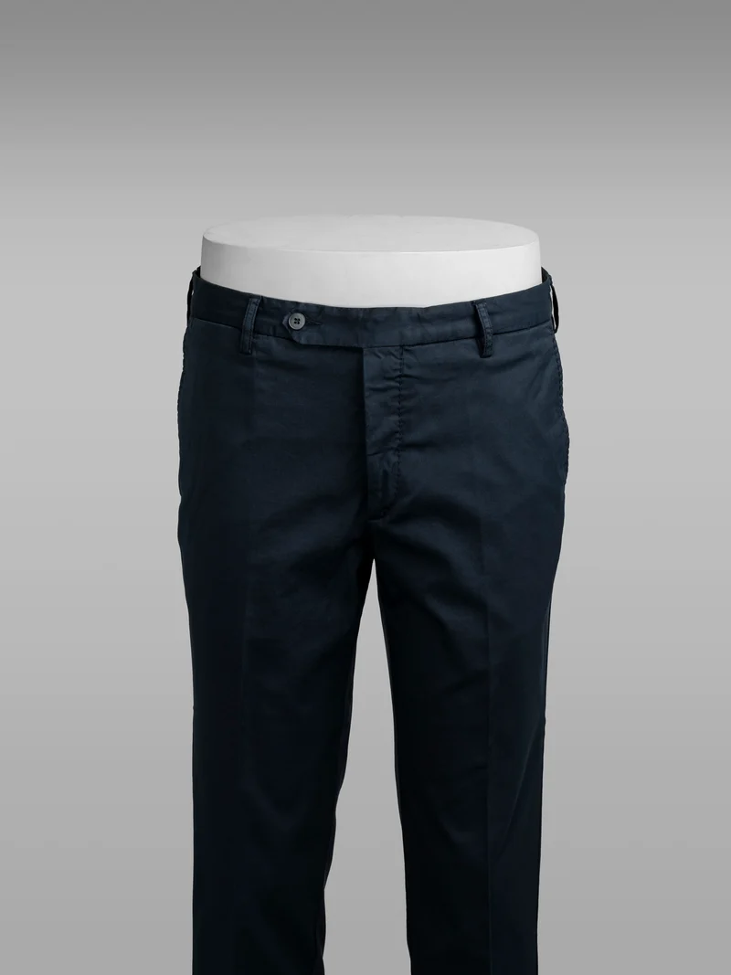 Dark blue cotton supima sport trousers