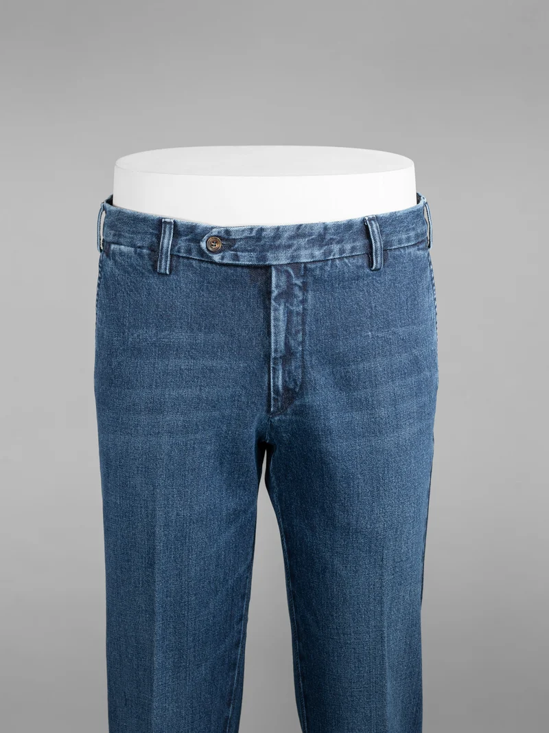 Blue denim cotton sport trousers