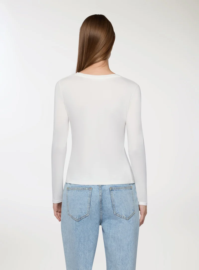 T-shirt basic tessuto caldo