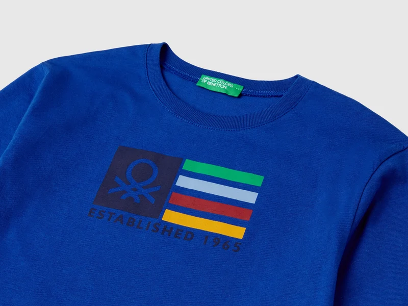 T-shirt manica lunga in cotone