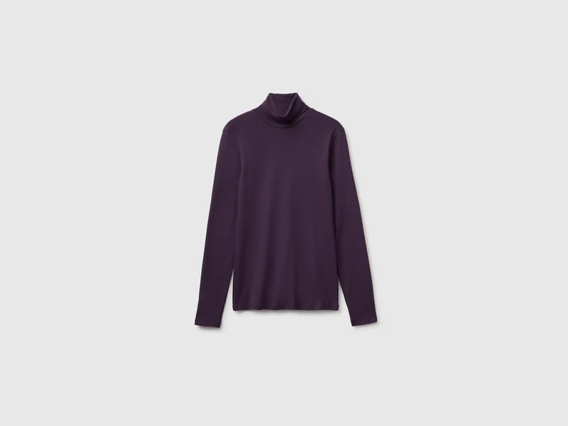 T-shirt lupetto in cotone a fibra lunga