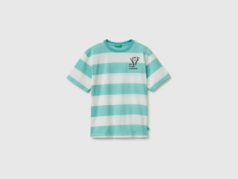 T-shirt over fit a righe