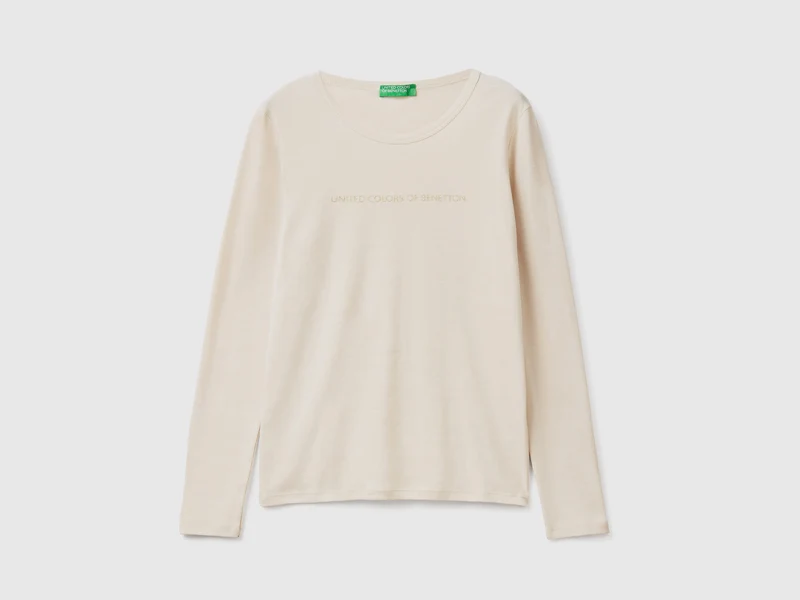 T-shirt a manica lunga 100% cotone